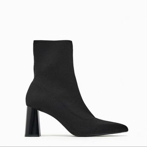 Zara Fabric Heeled Ankle Boots
